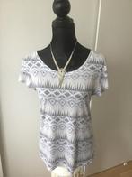 Blauw / wit t shirt Jazly M, Maat 38/40 (M), Blauw, Ophalen of Verzenden, Zo goed als nieuw