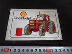 sticker shell helpt - olie vat benzine trekker tractor *, Verzamelen, Ophalen, Zo goed als nieuw