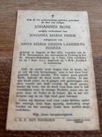Boss Johannes 1878 Angerlo -1930 Terborg x Pierik x Huskes, Ophalen of Verzenden, Bidprentje