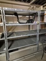 Zware metalen stelling op wielen met 1 lade L1.25xB75xH184, Ophalen, Gebruikt