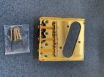 Telecaster vintage style Gold brug 3 saddle brass neww, Muziek en Instrumenten, Instrumenten | Onderdelen, Verzenden, Nieuw, Elektrische gitaar