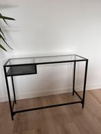 Glazen computerbureau IKEA (lijkt op VidaXL), Ophalen, 100 tot 150 cm, Zo goed als nieuw, 25 tot 50 cm