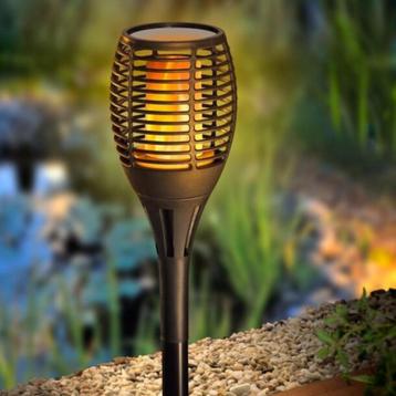 Grundig LED Solarlamp met Vlameffect buitenverlichting beschikbaar voor biedingen