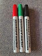 GRATIS - 3 Whiteboard Markers - Rood, Groen, Zwart, Ophalen, Gebruikt