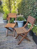 2  bistro stoeltjes fsc hout, Ophalen, Gebruikt, Twee, Bruin