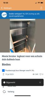 2 delig-Bureaukast voor onder schuin dak, Huis en Inrichting, Ophalen, 25 tot 50 cm