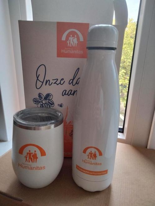 Metalen (?) drink bekers stichting Humanitas, Sport en Fitness, Bidons, Ophalen of Verzenden