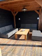 Loungeset 6-persoons antraciet wicker + kussenset, Ophalen, 6 zitplaatsen, Zo goed als nieuw, Loungeset