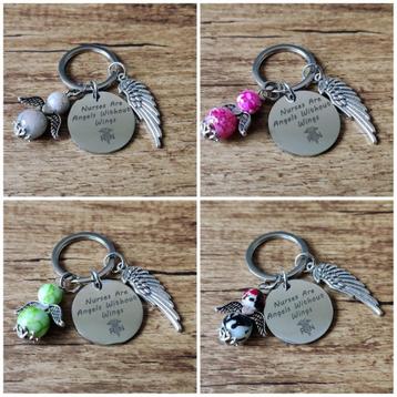 Sleutelhanger Nurses are angels without wings guardian angel beschikbaar voor biedingen