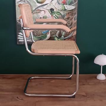12x Thonet stijl Cesca Breuer buisstoel beuken rotan webbing beschikbaar voor biedingen