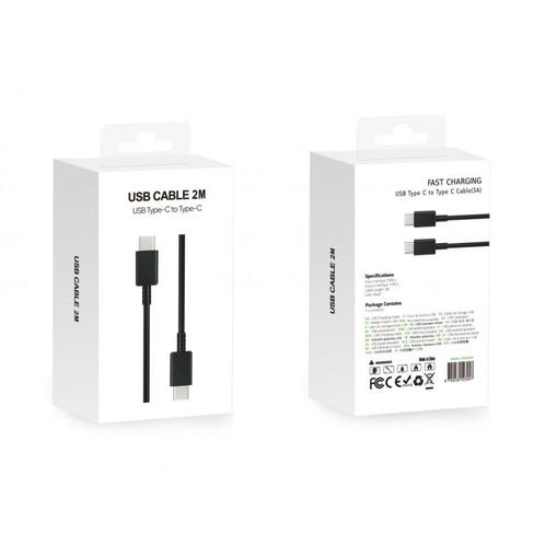 USB Data Cable Type C to Type C (2M), Telecommunicatie, Mobiele telefoons | Telefoon-opladers, Nieuw, Apple iPhone, Ophalen of Verzenden