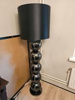 Stijlvolle Zwarte Vloerlamp, Huis en Inrichting, Lampen | Vloerlampen, Ophalen, Zo goed als nieuw, Glas, Modern