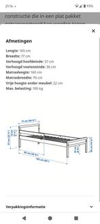 Sniglar ikea peuterbed 165x77 cm, Ophalen, Eenpersoons, Zo goed als nieuw, 90 cm