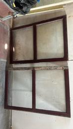 Oude enkel glas kozijnen, Doe-het-zelf en Verbouw, Gebruikt, Raamkozijn, Hout, Ophalen