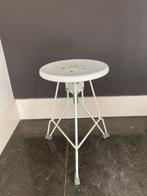 Dulton design metalen verstelbare kruk wit vintage, Huis en Inrichting, Krukjes, Ophalen, In hoogte verstelbaar, Gebruikt, Staal