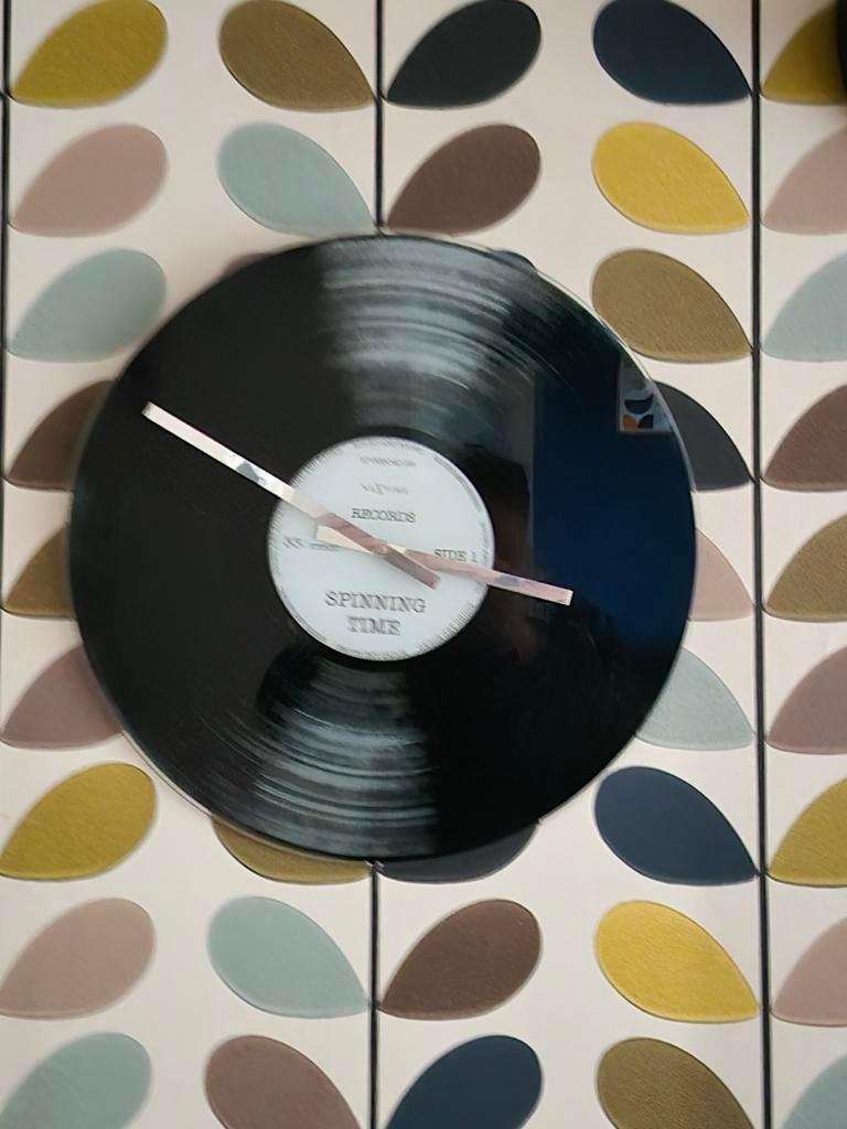 Nextime Spinningtime Klok van Grammafoonplaat, Verzenden, Gebruikt, Analoog, Wandklok