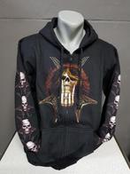 Zwart vest, Skull, Rocker, printvest, Ophalen of Verzenden, Nieuw, Overige maten, Zwart