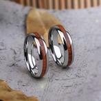 Trouwringen wolfraam ingelegd met hout - Eve, Overige materialen, My Name Is Nobody, Overige kleuren, Verzenden