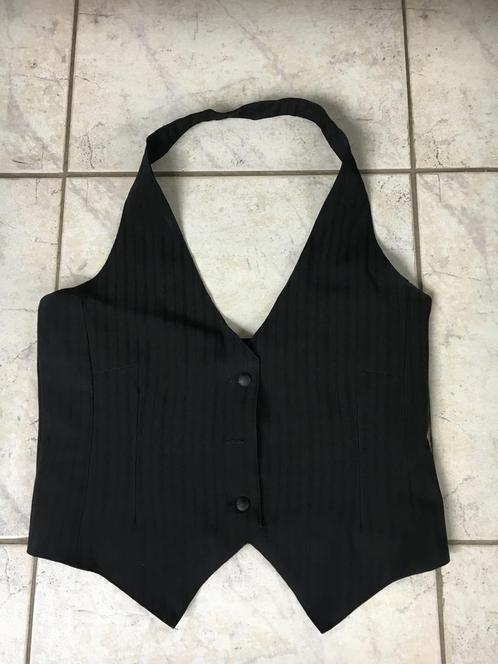 gilet haltertop haltergilet 38 getailleerd zwart gestreept, Kleding | Dames, Tops, Zo goed als nieuw, Maat 38/40 (M), Zwart, Zonder mouw