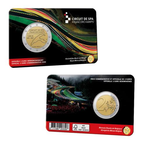 2 euro België 2025 Circuit Spa Francorchamps BU coincard NL, Postzegels en Munten, Munten | Europa | Euromunten, 2 euro, België