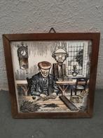 Vintage Tegeltableau De Oude Sigarenmaker 1900, Ophalen of Verzenden