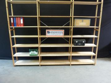 Set Houten stelling / legbordstelling / opbergrek 40cm diep  beschikbaar voor biedingen