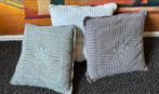 3 gehaakte HEMA KUSSENTJES., Huis en Inrichting, Woonaccessoires | Kussens, Ophalen of Verzenden, Zo goed als nieuw, Vierkant