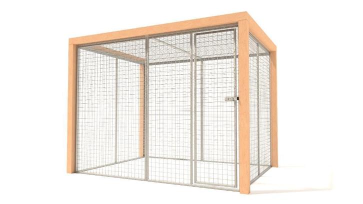 Luxe Papegaaienkooi Kiki | 258 x 188 x 191 cm, Dieren en Toebehoren, Vogels | Hokken en Kooien, Nieuw, Volière, Hout, Ophalen of Verzenden