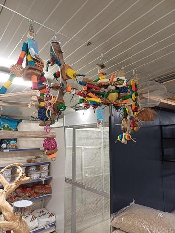 Grote keuze uit allerlei vogelspeelgoed beschikbaar voor biedingen