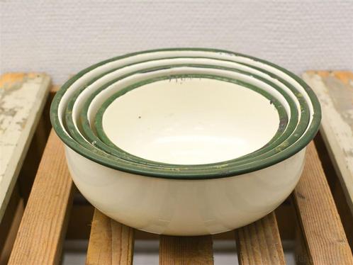 Emaille retro schalenset 99874, Antiek en Kunst, Antiek | Emaille, Ophalen of Verzenden