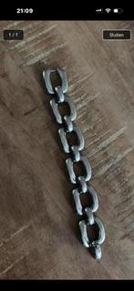 Edelstaal armband 18 cm, Sieraden, Tassen en Uiterlijk, Armbanden, Ophalen of Verzenden, Zo goed als nieuw, Zilver, Staal