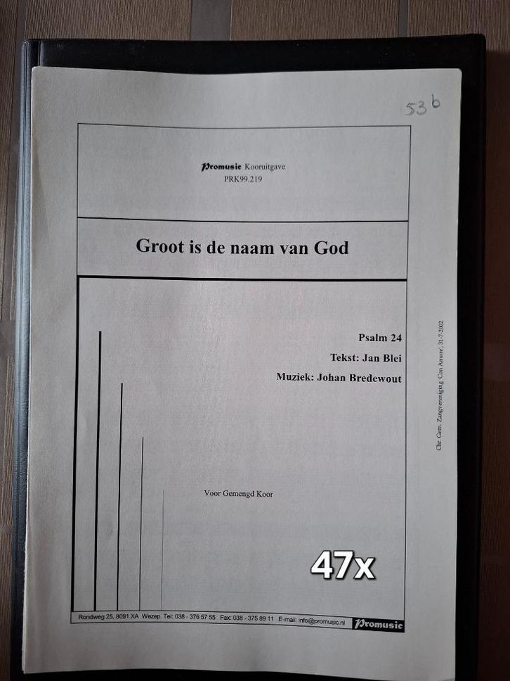 Bladmuziek christelijk gemengd koor, Muziek en Instrumenten, Bladmuziek, Gebruikt, Overige soorten, Religie en Gospel, Koor, Ophalen of Verzenden