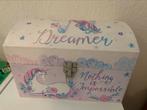 unicorn opbergdoos koffer schatkist, Ophalen of Verzenden, Zo goed als nieuw, Meisje
