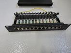 12-poorts patchpaneel 10 inch rackmount, Ophalen of Verzenden, Gebruikt