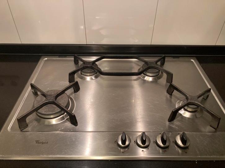 Gietijzeren pannendragers afkomstig van wirhlpool gasfornuis, Witgoed en Apparatuur, Fornuizen, Gebruikt, Vrijstaand, Gas, 4 kookzones