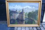 Schilderij kasteel Hoensbroek 70 x 90 cm. Paul van Wersch, Antiek en Kunst, Ophalen