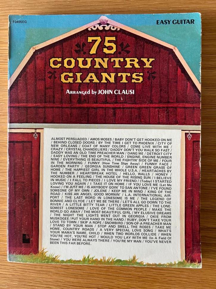 75 Country Giants Easy Guitar Arranged by John Clausi., Muziek en Instrumenten, Bladmuziek, Zo goed als nieuw, Artiest of Componist