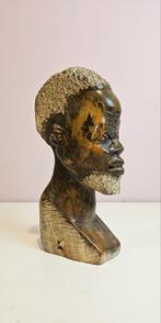 Buste van Afrikaanse man | Speksteen, Ophalen of Verzenden