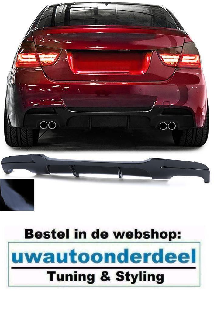 Diffuser Glans Zwart 4 x Uitlaat Voor Bmw 3 serie E90 E91 M, Auto diversen, Tuning en Styling, Ophalen of Verzenden
