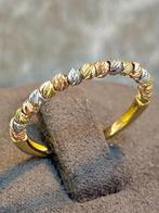 14k Gouden Gediamanteerde Ring | Tricolor, Nieuw, Ophalen of Verzenden, 17 tot 18, Dame