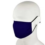 Partij blauwe katoenen polyester gezichtsmaskers mondkapjes