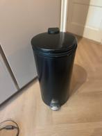Zwarte Prullenbak met Pedaal 30 liter, Huis en Inrichting, Ophalen, Kunststof, Gebruikt, Met pedaal