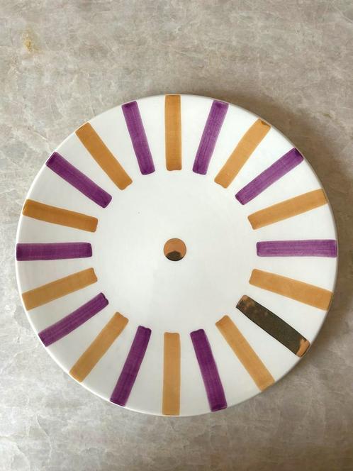 Bord 26cm gestreept, Chabi Chic, Ourika, Huis en Inrichting, Keuken | Servies, Nieuw, Bord(en), Overige stijlen, Keramiek, Ophalen of Verzenden