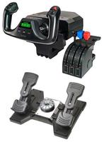 Saitek Pro Flight Yoke + Rudder pedals, Computers en Software, Joysticks, Ophalen, Zo goed als nieuw, Saitek