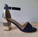 Blauwe Tamaris hak-sandalen maat 40, Tamaris, Blauw, Ophalen of Verzenden, Zo goed als nieuw