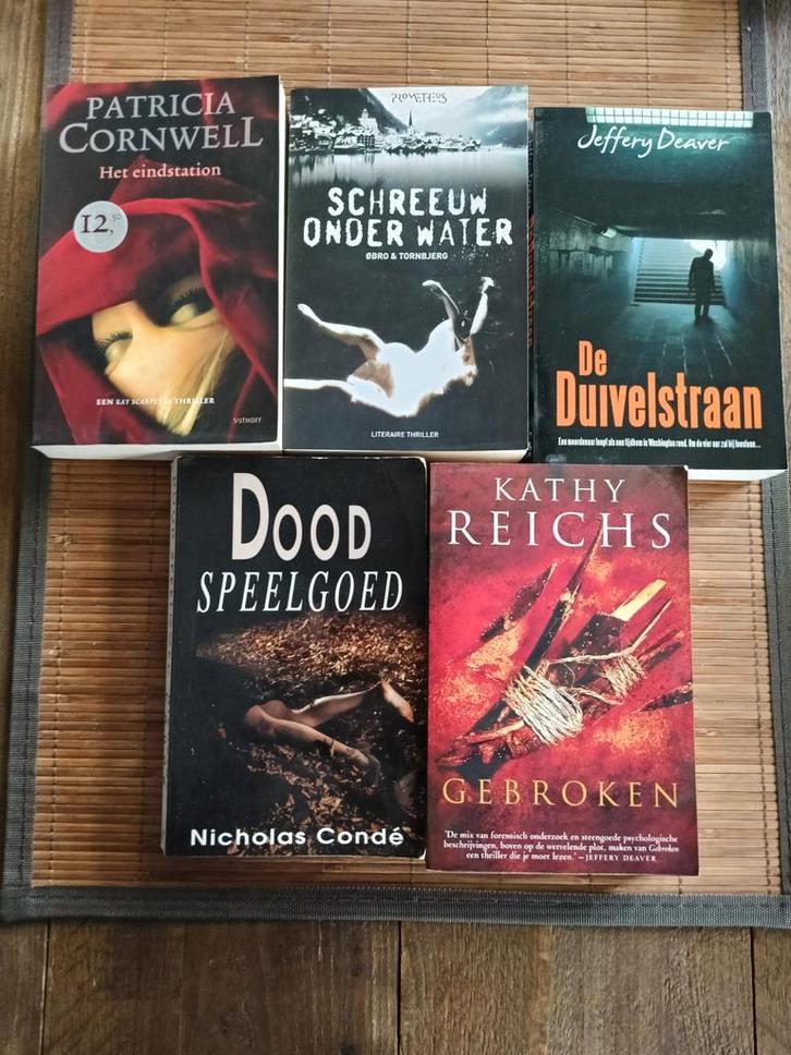 5 x spannende thriller boeken, Boeken, Thrillers, Gelezen, Ophalen of Verzenden
