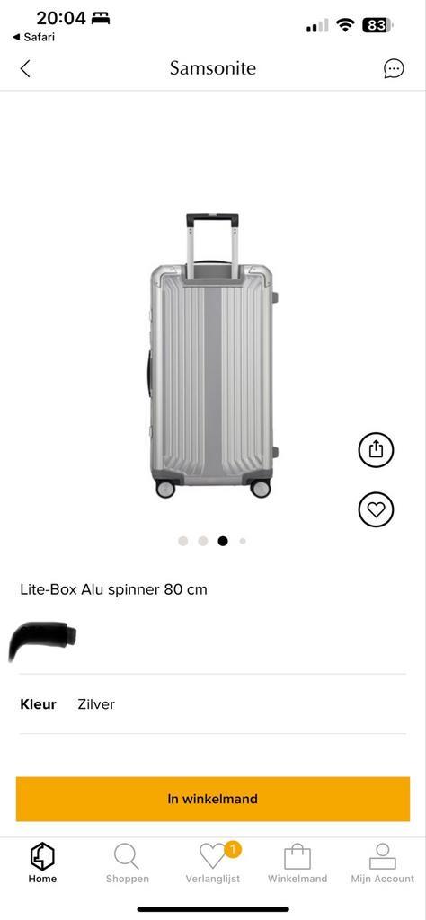 Samsonite Lite-Box Alu Spinner 80cm - Nieuw, Sieraden, Tassen en Uiterlijk, Koffers, Nieuw, Metaal, 70 cm of meer, 55 cm of meer