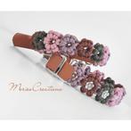 Paracord hondenhalsband bloemen, Ophalen, Bergeijk, Meriescreations, Meriescreations