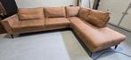 Hoekbank camel bruin / cognac microvezel rofra home, Huis en Inrichting, Ophalen, Gebruikt