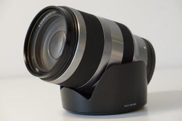 SONY ALPHA / NEX -18-200mm ZILVER - TELEZOOM LENS - TOP beschikbaar voor biedingen